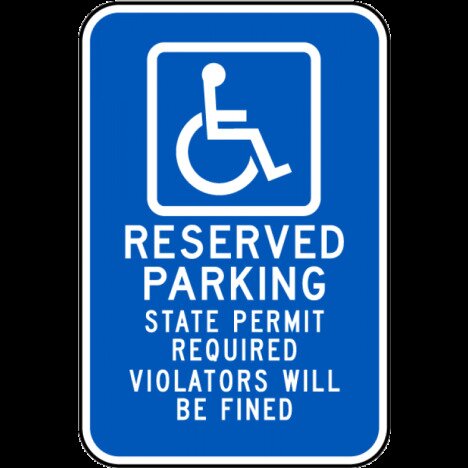 Reserved Parking Permit Required Sign