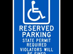 Reserved Parking Permit Required Sign